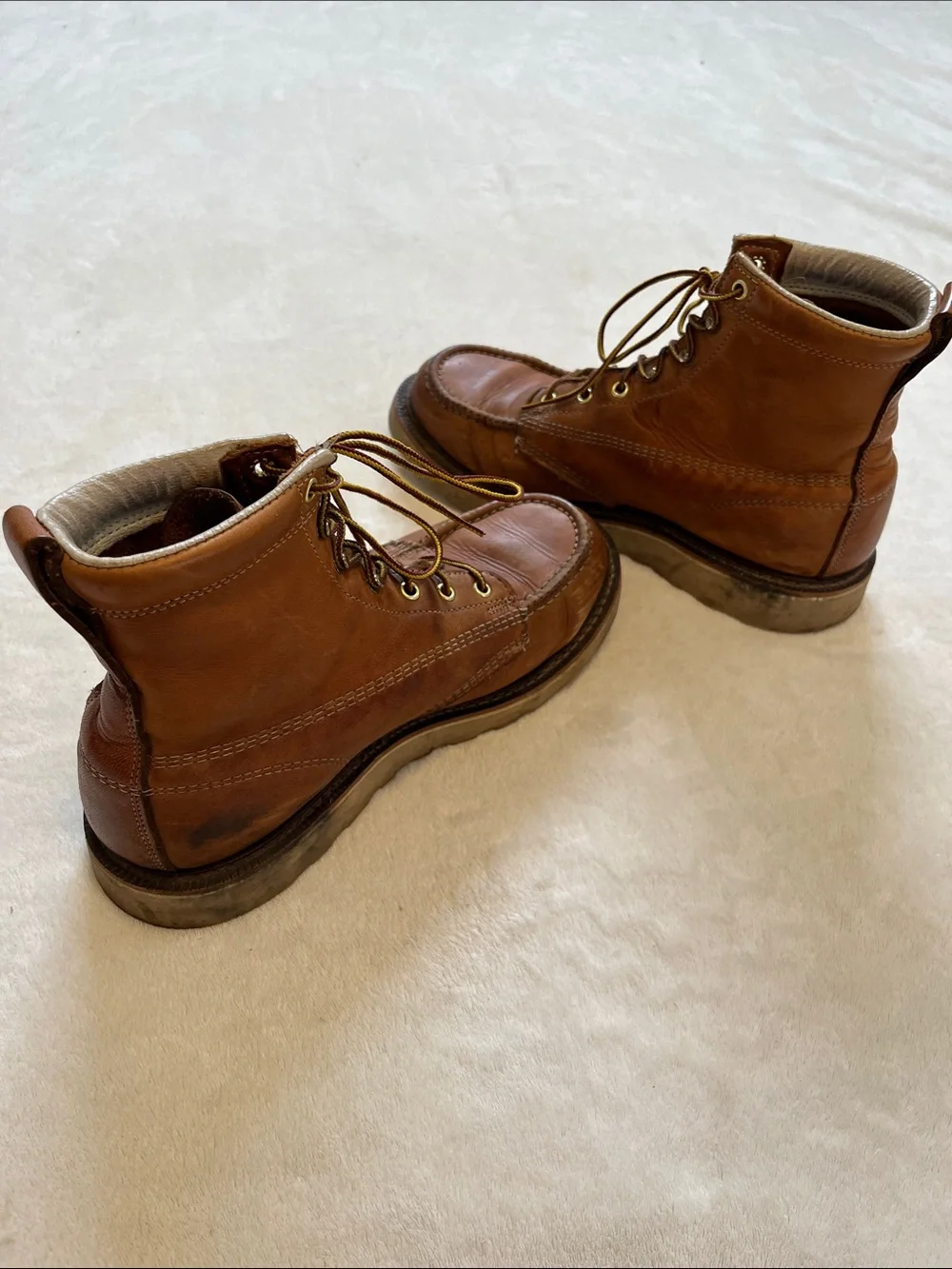 Thorogood | Men's Brown Leather Lace-Up Work Boots 9.5 EE